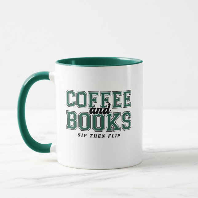 Taza Café y Libros Bebe y Luego Hojea Librómano Verde (Izquierda)