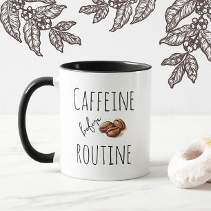 Taza Cafeína Antes de la Rutina Diseño Divertido para A