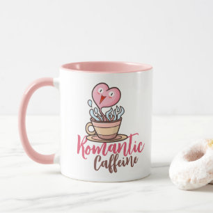 Taza Cafeína romántica del personalizable