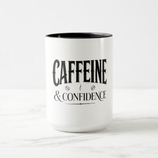 Taza Caféina y Confianza Tipografía de Cita de Café
