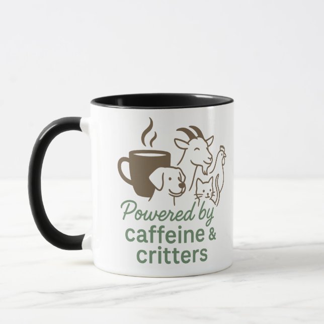 Taza Cafeína y Critters Café Mug (Izquierda)