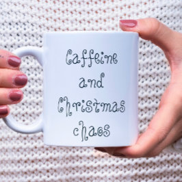 Taza Cafeína Y Navidades Causan Navidades Sencillos