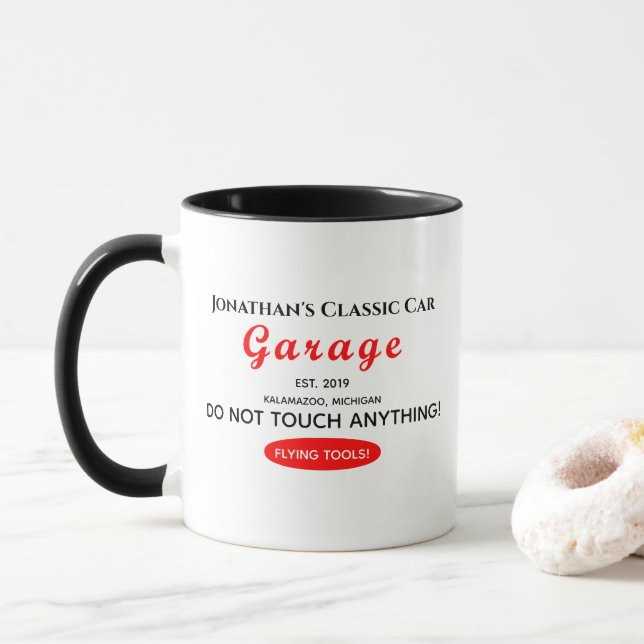 Taza Cafés de las herramientas mecánicas de garaje para (Con donut)