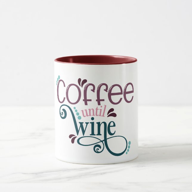 Taza Cafetería divertida hasta regalo de Chiste de vino (Centro)