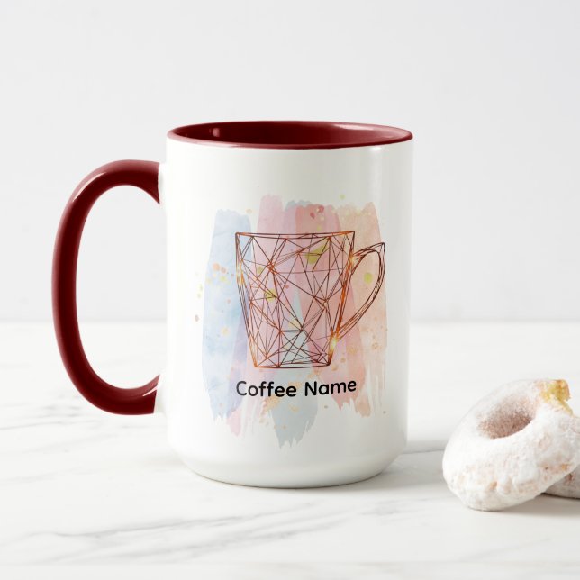 Taza Cafetería moderna cafetería o bar Personalizado Ba (Con donut)