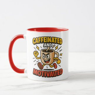 Taza Caffeinated and Motivated - Power Mug Design