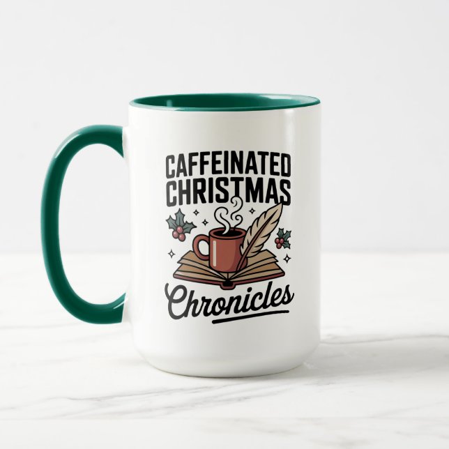 Taza Caffeinated Christmas Chronicles Mug Holiday Fun (Izquierda)