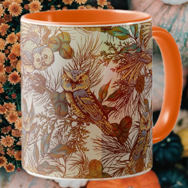 Taza Caída de la cosecha de búho de otoño (Subido por el creador)
