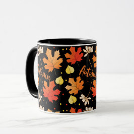 Taza Caída del otoño de hojas de follaje