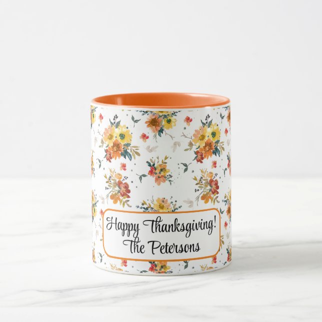 Taza Caída floral naranja (Centro)