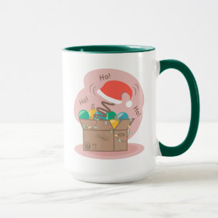 Taza Caja de artesanías con decoración de Navidades y s