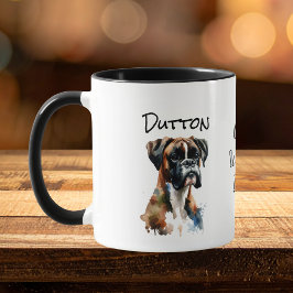 Taza Caja de Boxer de Mascota Adorable Personalizable C