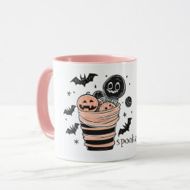 Taza Caja de dulces de Halloween y murciélagos