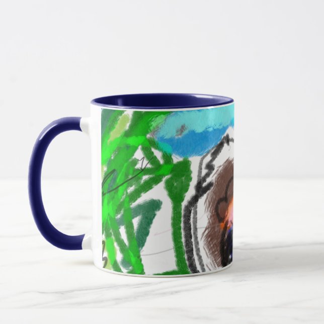 Taza Caja de Keepsake con joyas de madera (Izquierda)