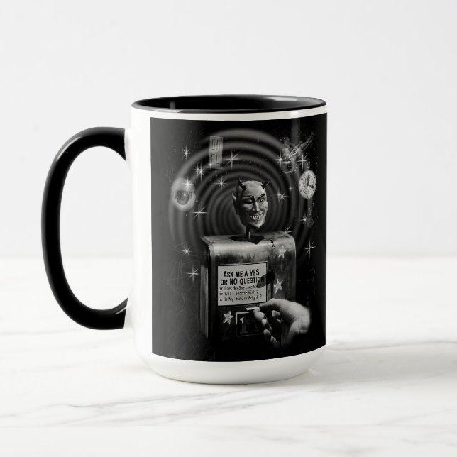 Taza Caja de la pregunta del diablo (Izquierda)