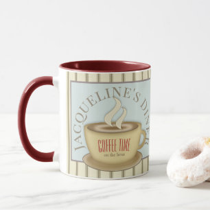 Taza Cajero personalizado estilo retro