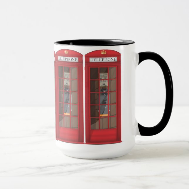 Taza Cajetín Rojo de Teléfono (Derecha)
