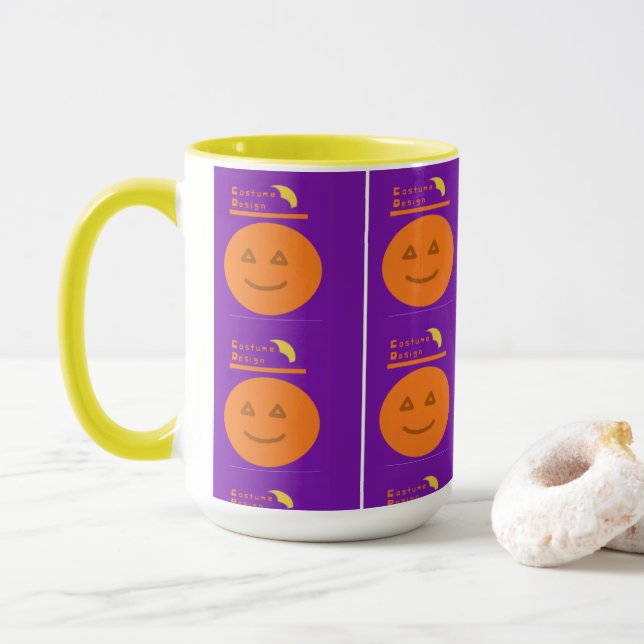 Taza Calabaza de diseño de disfraces Halloween Mug (Con donut)
