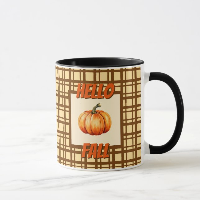 Taza Calabaza de granja Caída Estilo Rústico (Derecha)