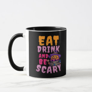 Taza Calabaza de Halloween Come Bebe Sé aterrador