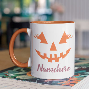 Taza Calabaza de Halloween personalizada femenina Jack