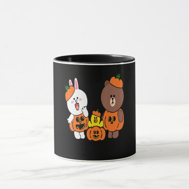 Taza Calabaza de pato de conejo de oso marrón y conejo (Centro)
