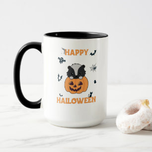 Taza Calabaza de zorrillo de piel de piel feliz Hallowe