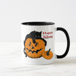 Taza Calabaza del gato negro