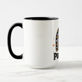 Taza Calabaza elegante arcoiris negro
