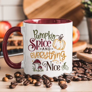 Taza Calabaza Especiada Y Todo Lo Bueno Del Otoño
