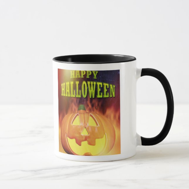 Taza Calabaza espumosa - Mug de Halloween personalizada (Derecha)