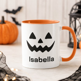 Taza Calabaza Personalizada de Halloween Cara de Jack O