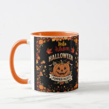 Calabaza Personalizada de Otoño Retro Halloween