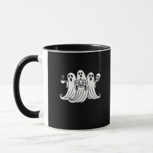 Taza Calabaza sosteniendo café espeluznante