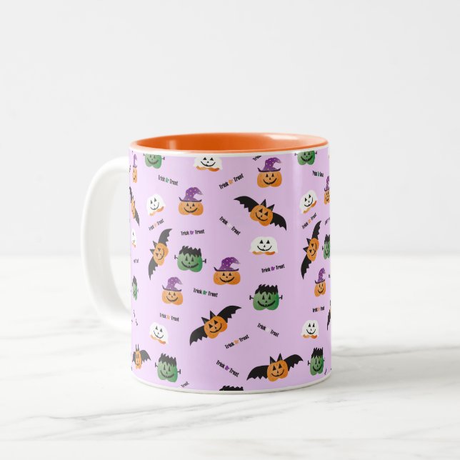 Taza Calabaza Trick O Trek Jack O Lantern Purple (Anverso izquierdo)