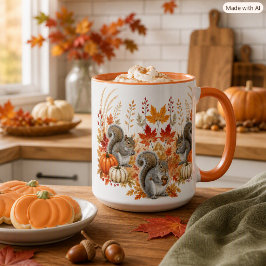Taza Calabazas de cosecha de otoño Bellotas Vida silves