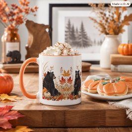 Taza Calabazas de cosecha de otoño y osos negros Natura