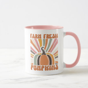 Taza Calabazas frescas de la granja retro