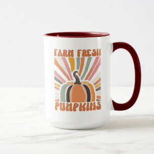 Taza Calabazas frescas de la granja retro