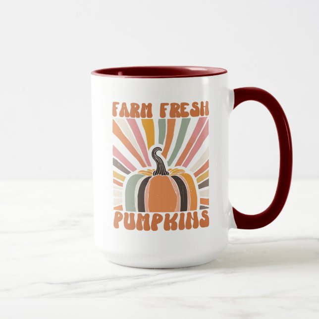 Taza Calabazas frescas de la granja retro (Derecha)