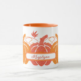 Taza Calabazas Naranjas con Nombre Personalizado Regalo