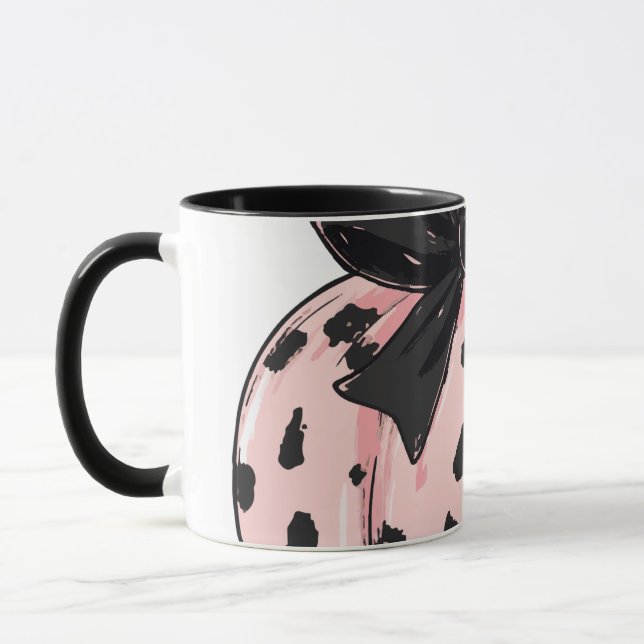 Taza Calabazas y arcos de coqueta rosa Mug (Izquierda)