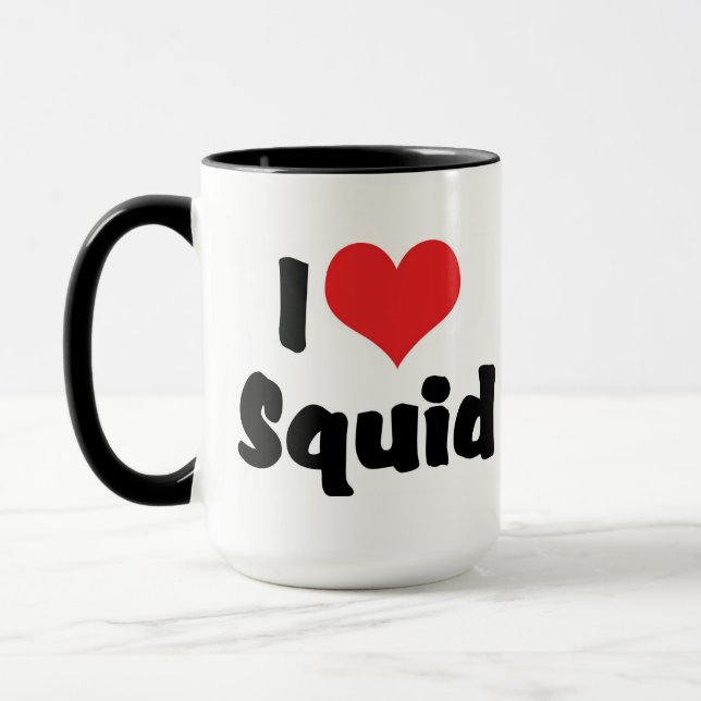 Taza Calamar Corazón de Amor (Izquierda)