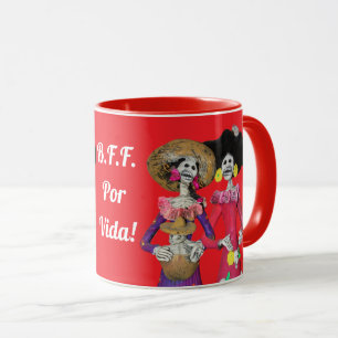Taza Calavera Amigas