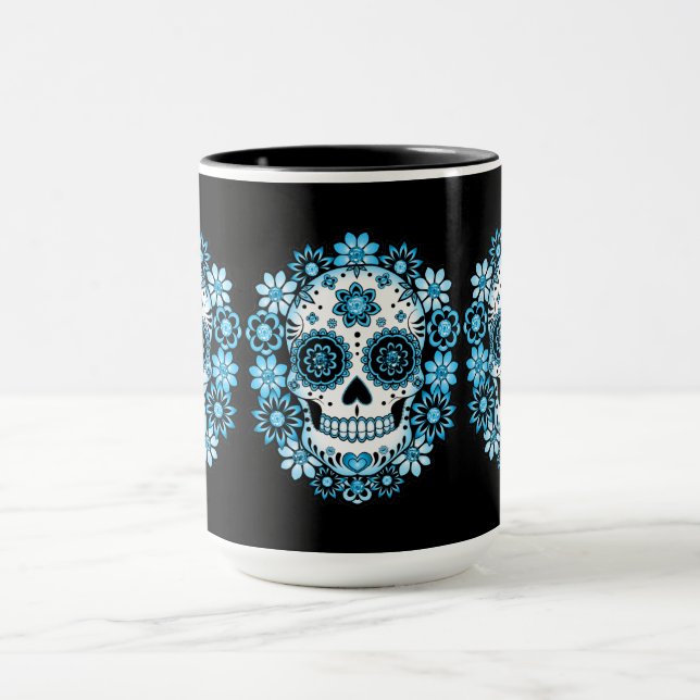Taza Calavera azucarera azul (Centro)