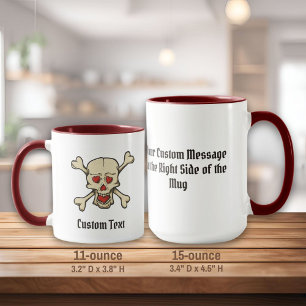 Taza Calavera con corazón