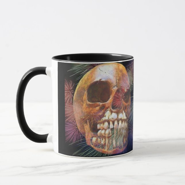 Taza Calavera con fuegos artificiales (Izquierda)