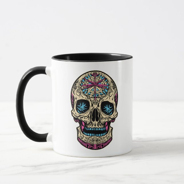 Taza Calavera de azúcar de Dia De Los Muertos (Izquierda)