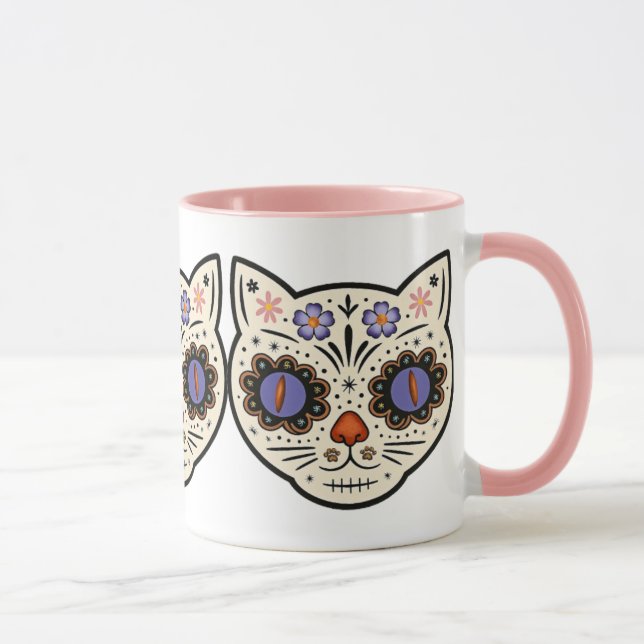 Taza Calavera de azúcar Kitty Kat (Derecha)