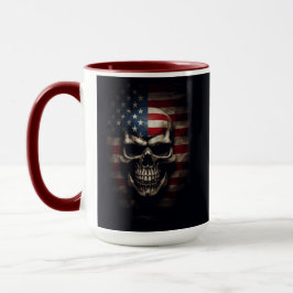 Taza Calavera de la bandera americana